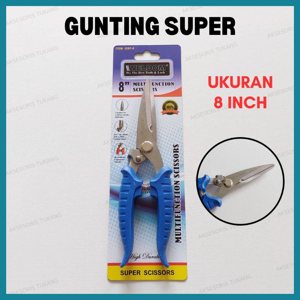 

Gunting Seng / Gunting Baja Ringan / Gunting Aluminium 8 Inch Multifungsi Weldom