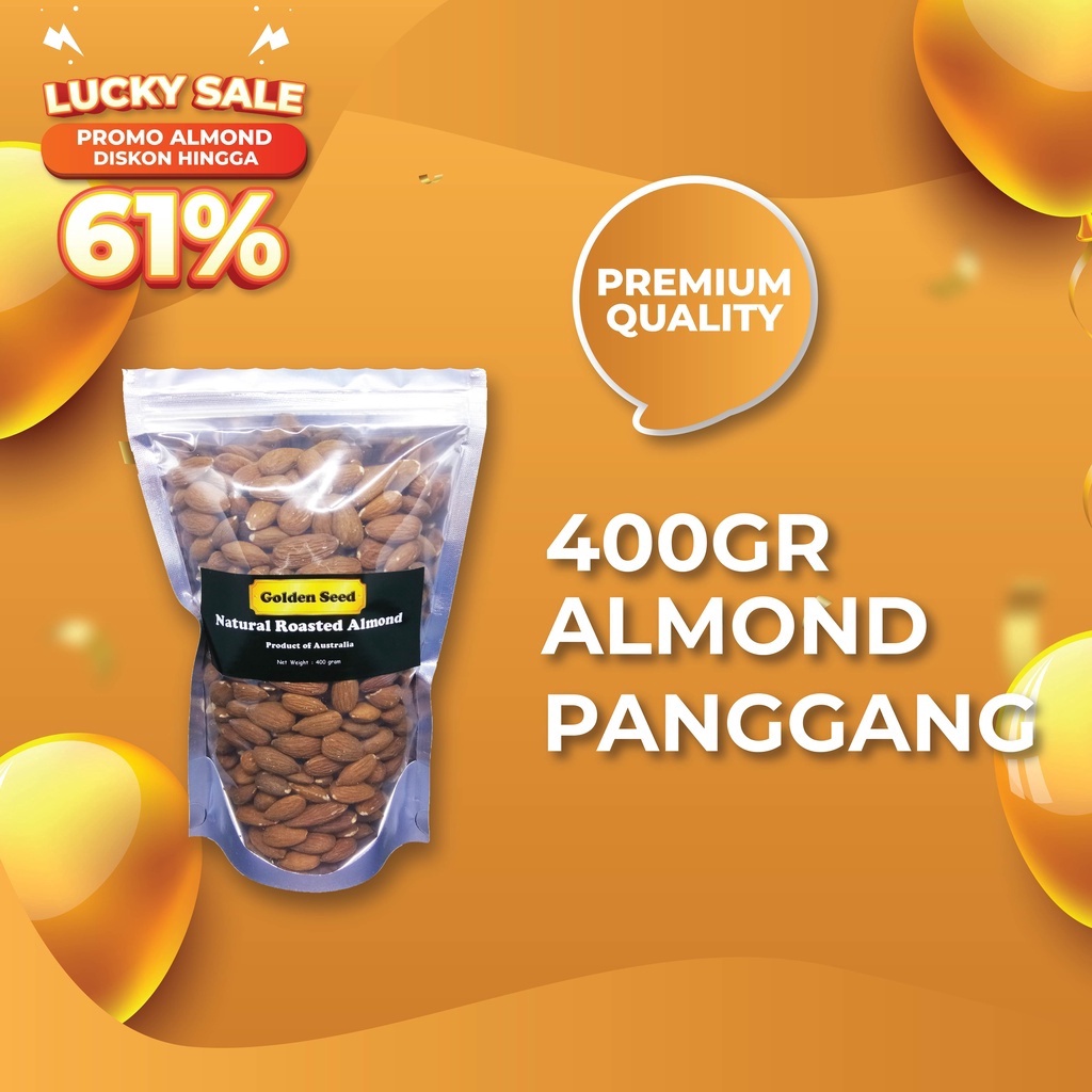 

1212 Promo Brand KACANG ALMOND PANGGANG 4 GRAM PREMIUM ROASTED ALMOND 4 GR