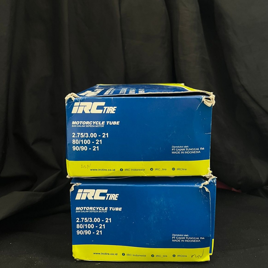 BAN DALAM MOTOR MERK IRC MATIC, BEBEK, DAN SPORT RING 18,19 & 21