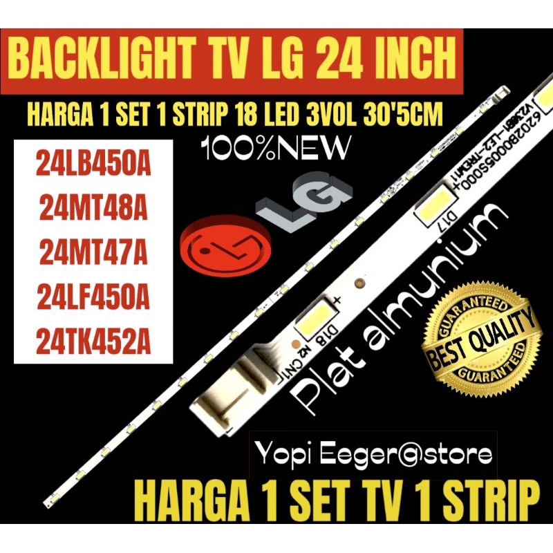 BACKLIGHT TV LCD LED LG 24 INCH 24LB450A-24MT48A-24MT47A-24LG450A-24TK4452A BACKLIGHT TV LG24 INCH