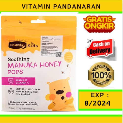 

Comvita Manuka Permen Sakit Tenggorokan Soothing Pops Umf 10+ 15 Pops