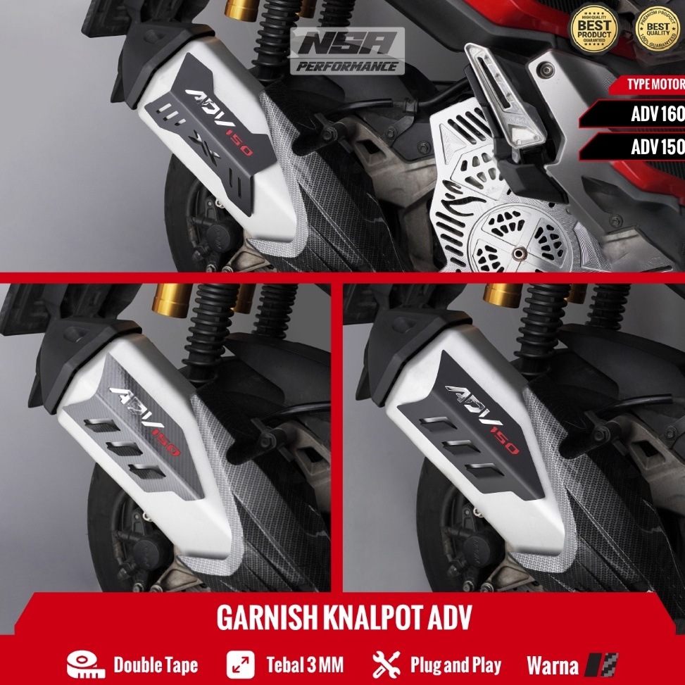 Ready Stock COVER TUTUP KNALPOT HONDA ADV 1516 COVER TAMENG HONDA ADV COVER KNALPOT Knalpot cover ho