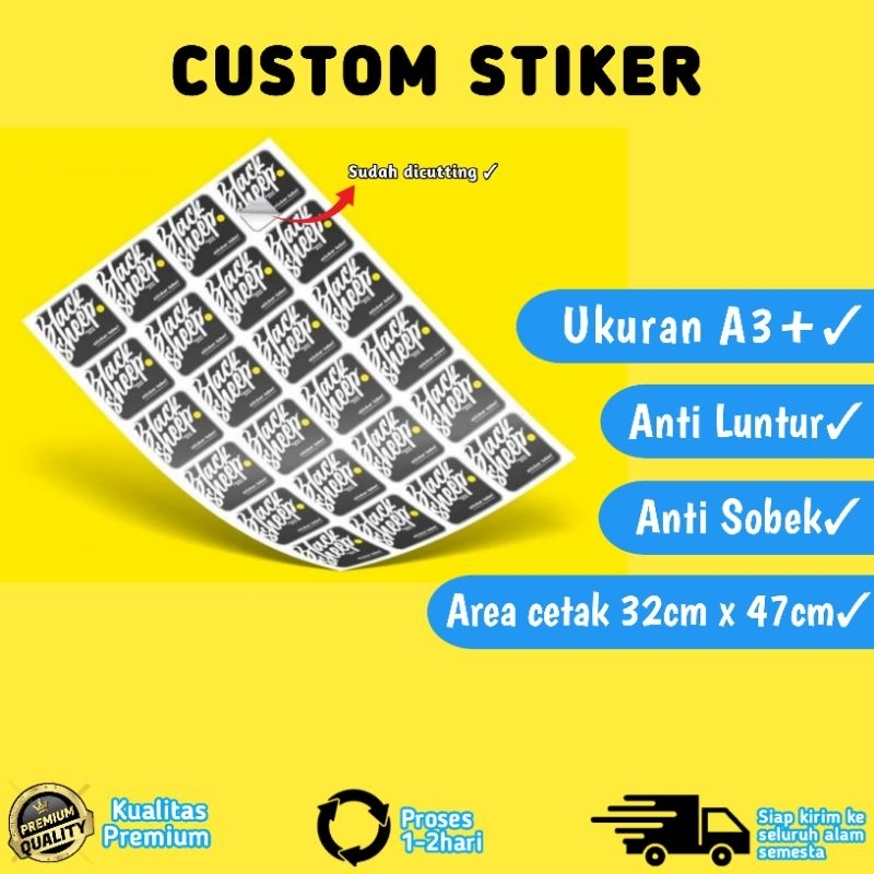 

Stiker custom DESAIN BEBAS