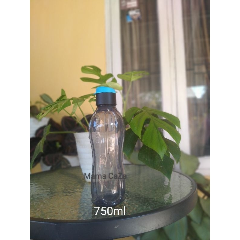 Botol minum 750ml, warna hitam Tupperware