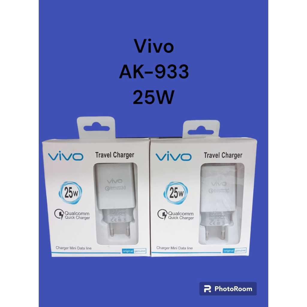 Travel Charger VIVO AK - 933 25W Fast Charging With Cable Data Micro USB - White