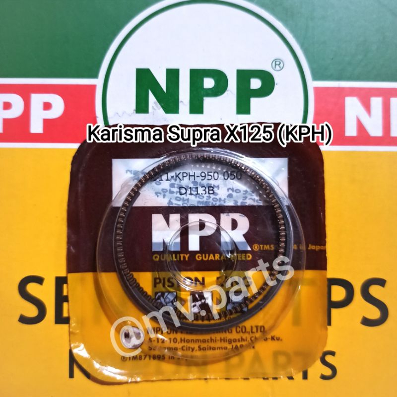 Ring Seher ring piston KPH Karisma Kharisma Kirana Supra X 125 karbu Merek NPP