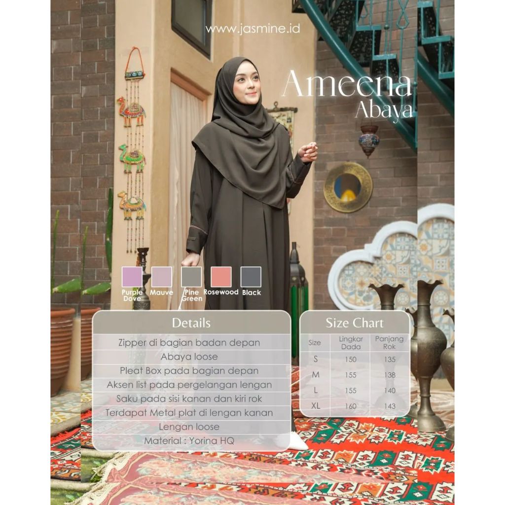 AMEENA ABAYA DRESS JASMINE BY LIDIA HADIWINOTO