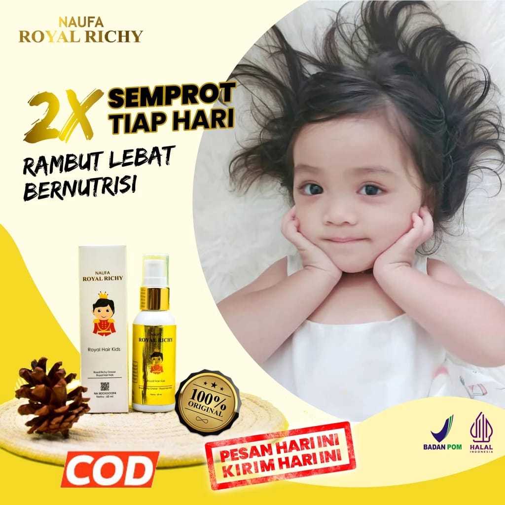 NAUFA ROYAL RICHY 100% ORIGINAL SERUM MINYAK KEMIRI PENUMBUH PENYUBUR & PENEBAL