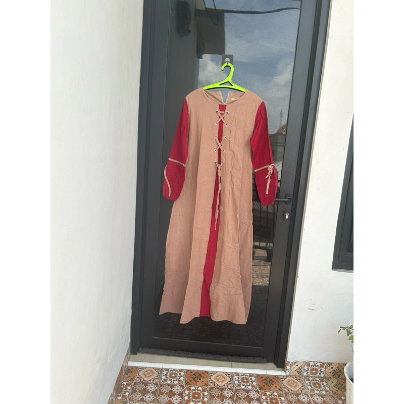 gamis muslim coklat|gaun wanita muslim| muslim wanita