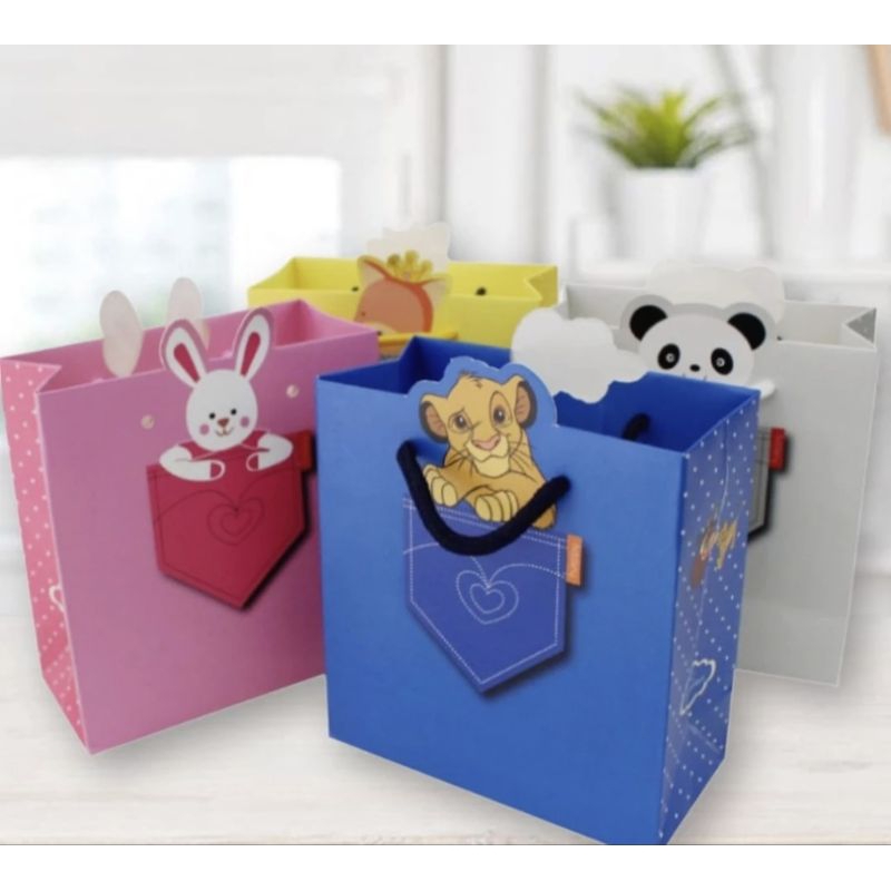 

Paper bag ulang tahun / Paper bag motif animal / Hoodibag animal series