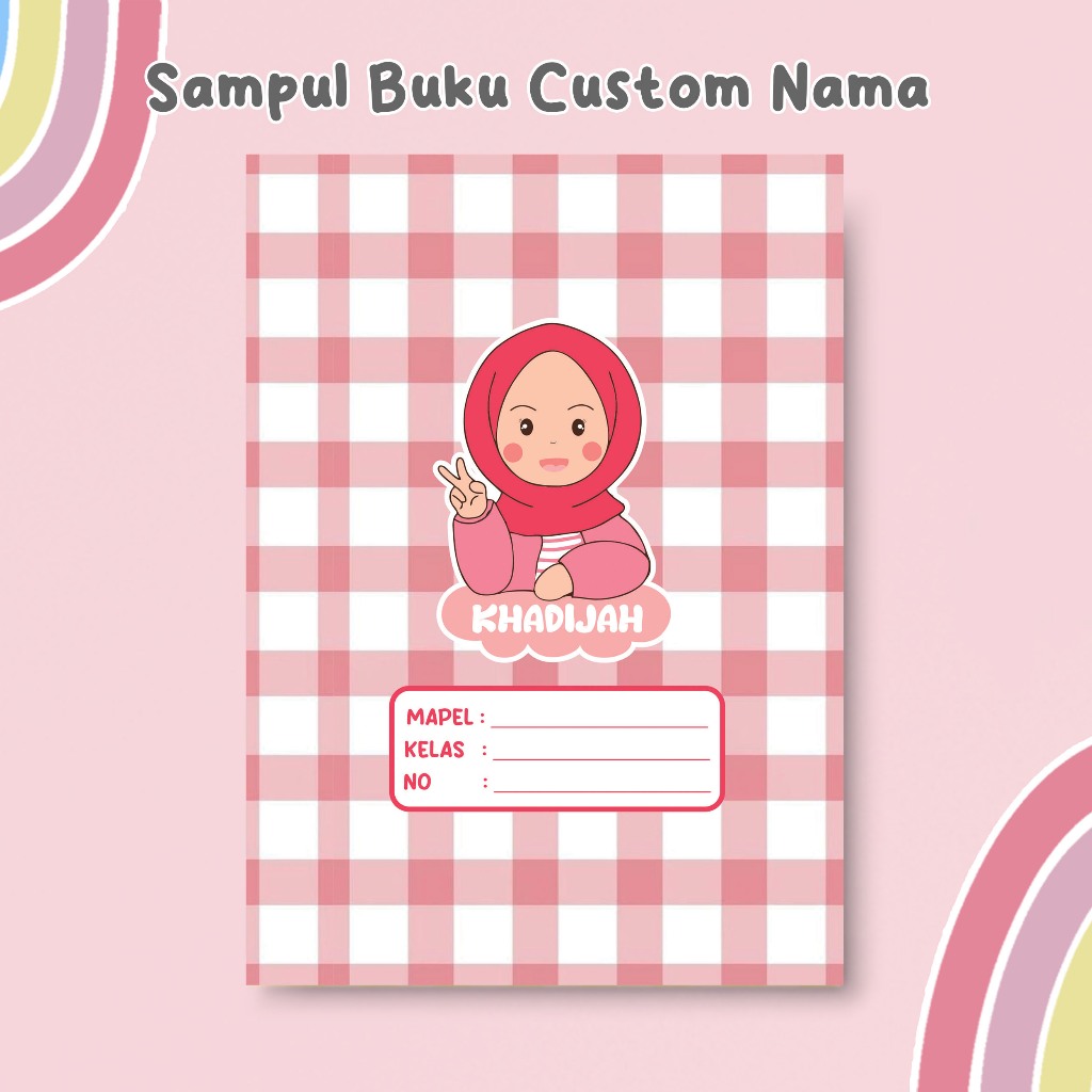

SAMPUL BUKU SATU LEMBAR CUSTOM NAMA UNTUK SEKOLAH TK SD