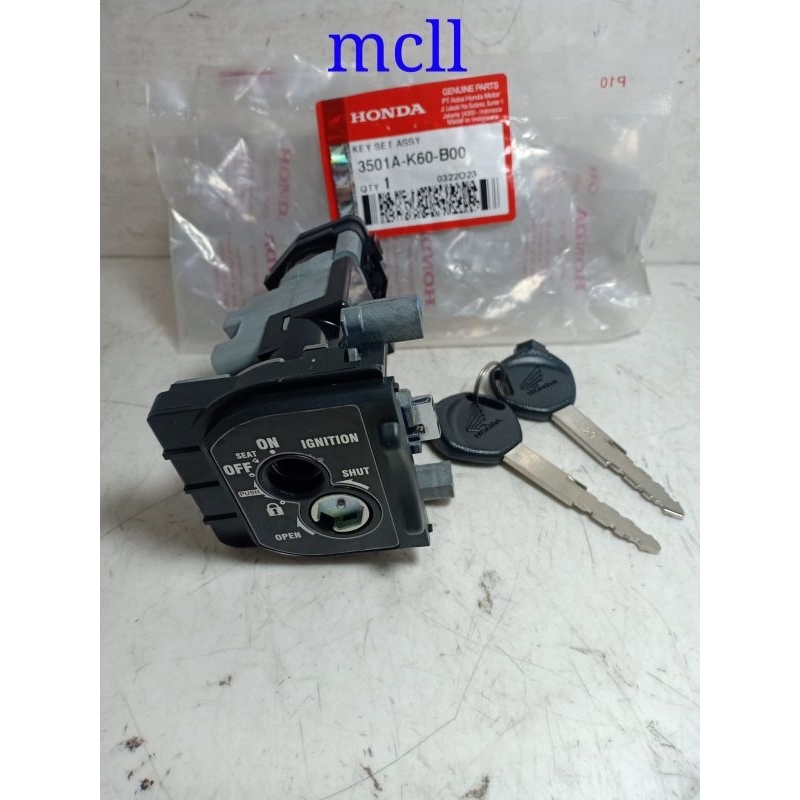 KUNCI KONTAK VARIO 125 ESP LED/VARIO 150 ESP LED LAMA 2015-2017 TANPA REMOT ORIGINAL HONDA 3501A-K60
