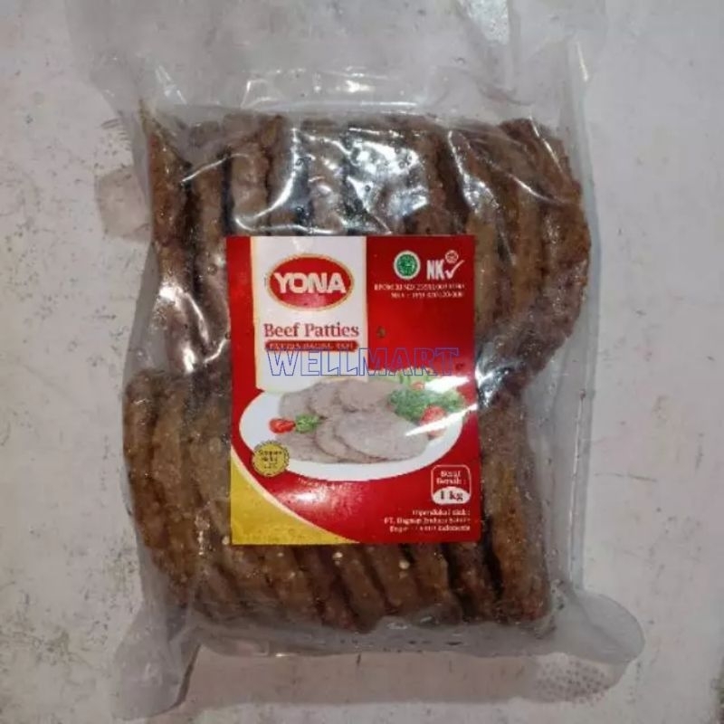

Yona Beef Patties 1 Kg Patties Daging Sapi Halal Frozen Food