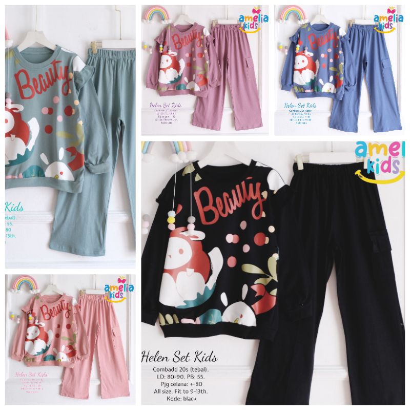 BarangOri||HelenSetKids||ByAmeliaKidsOneset||SetelanAnakCewek||