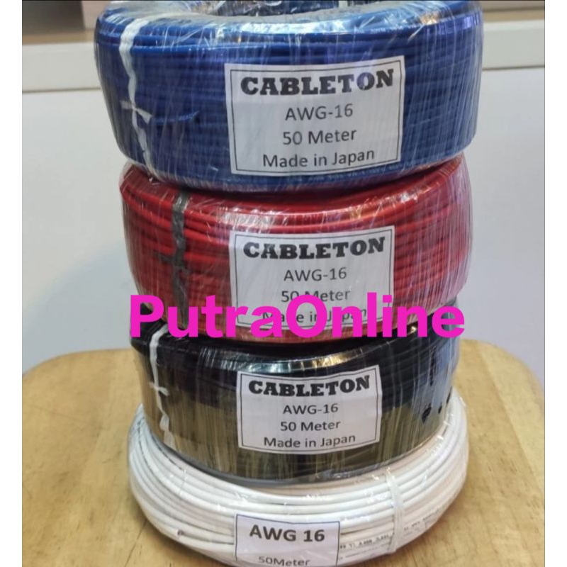 Kabel Awg16 50meter Kabel Serabut Tembaga Kabel Awg 16