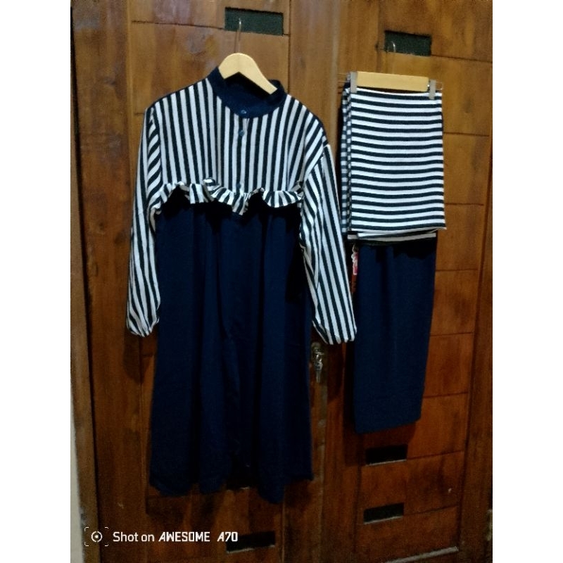 Setelan celana long tunik hijab/set tunik hijab