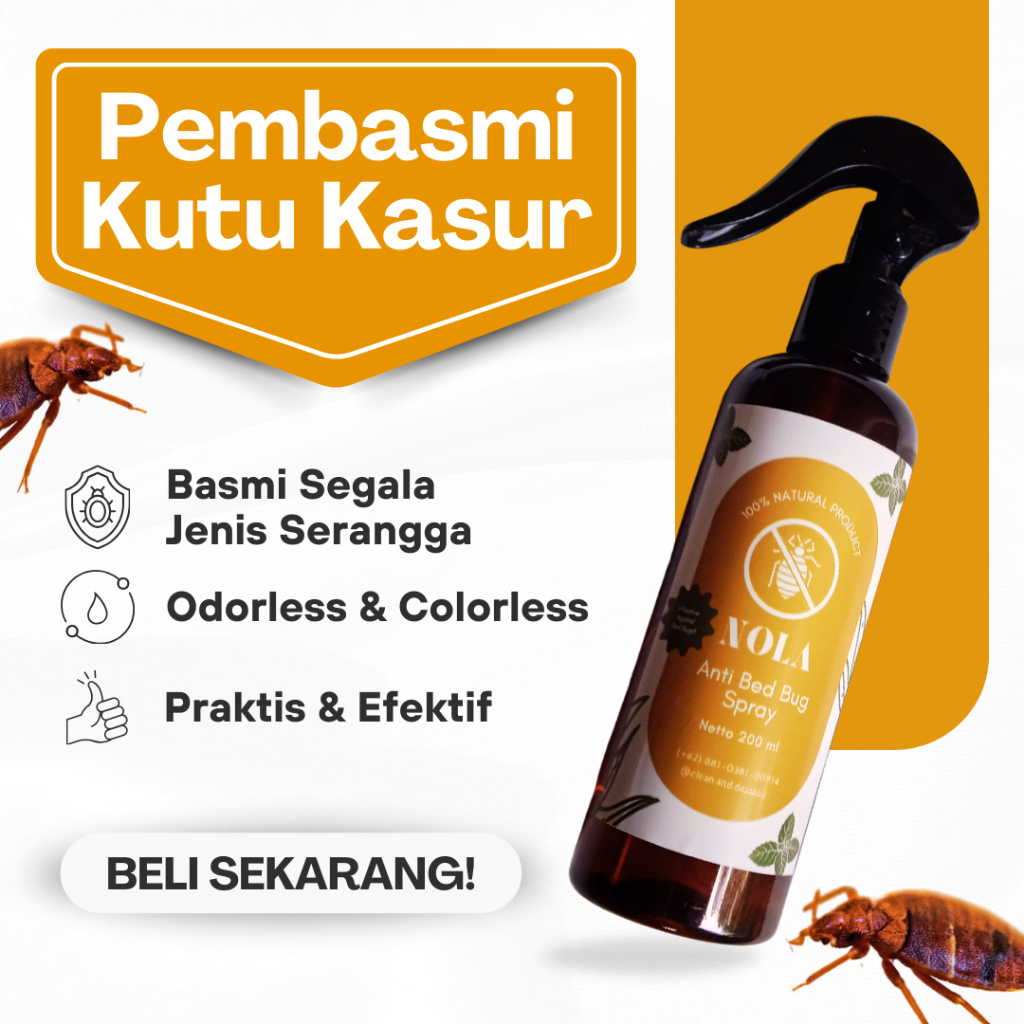 Pembasmi Kutu Kasur Kutu Busuk Tungau Tumbila Tinggi NOLA Anti Bed Bug Spray