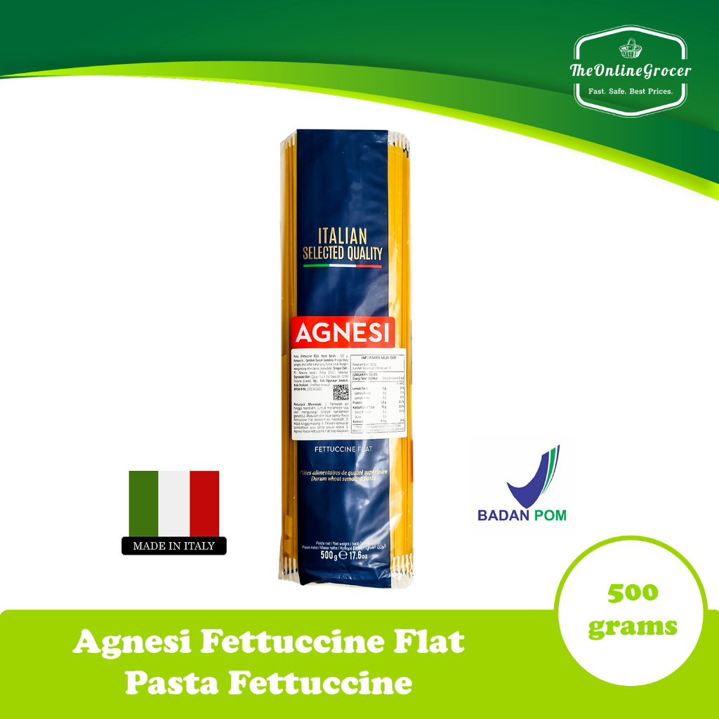 

Agnesi Fettuccine Flat 500gr – Pasta Fettuccine