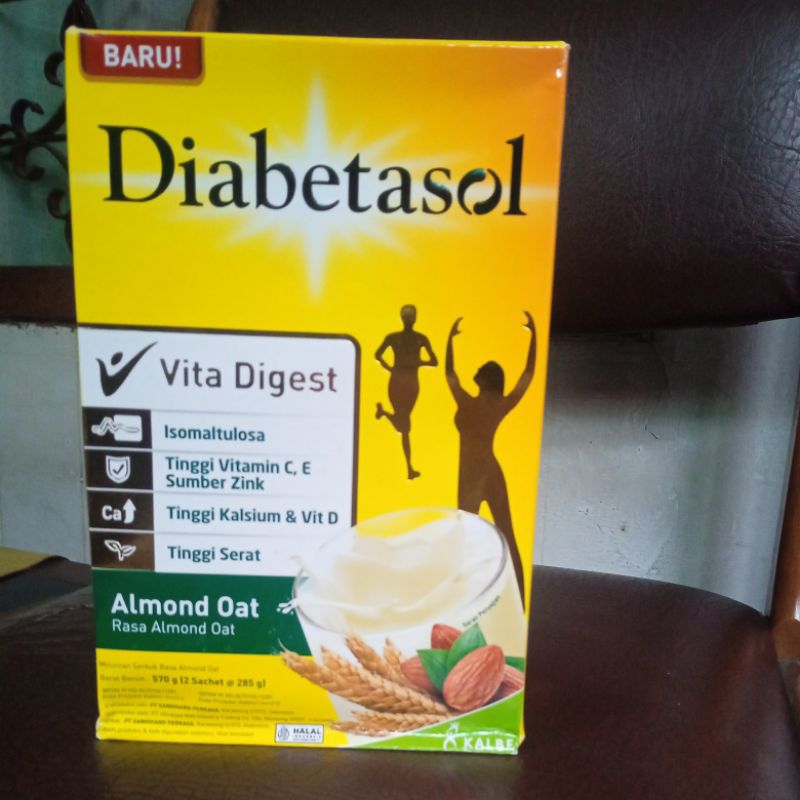 

Diabetasol 570 gram Rasa Almond Oat Exp 18 Mei 2025