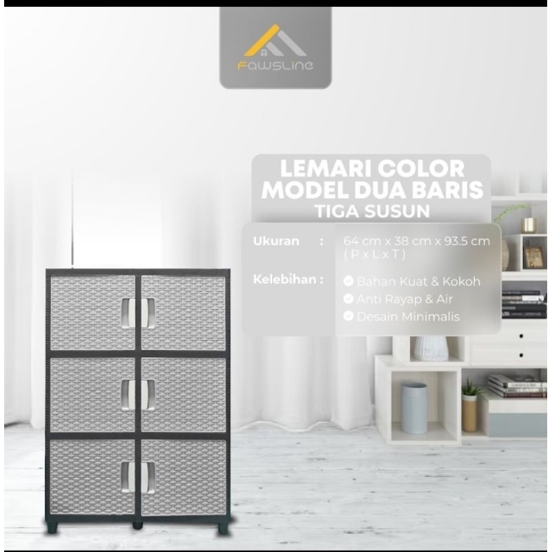 Lemari fawsline 3 susun