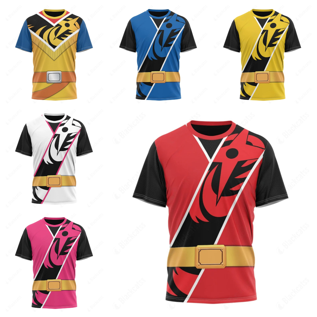 Kaos Power Rangers Ninja Steel Kaos Dewasa Shuriken Sentai Ninninger Super Sentai Kaos Power Rangers