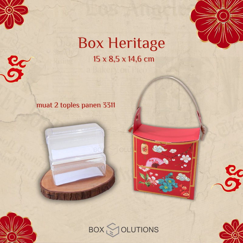 

chinese new year hampers box heritage (M) / box imlek - 15x8,5x14,6 cm