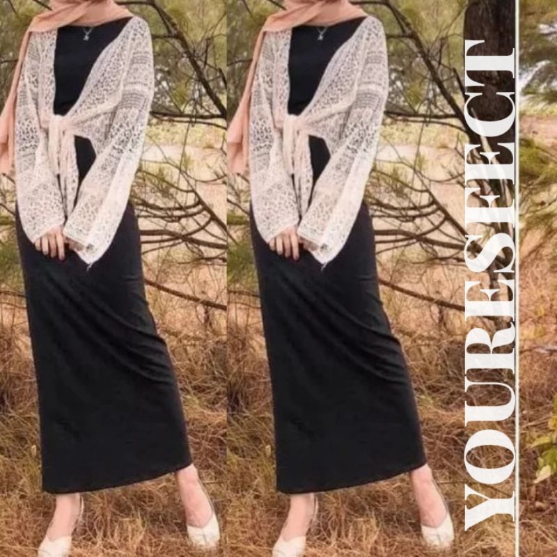 Rok Span Scuba Hitam Panjang Tanpa belah belakang rok kerja kuliah ootd tampil kece material scuba i