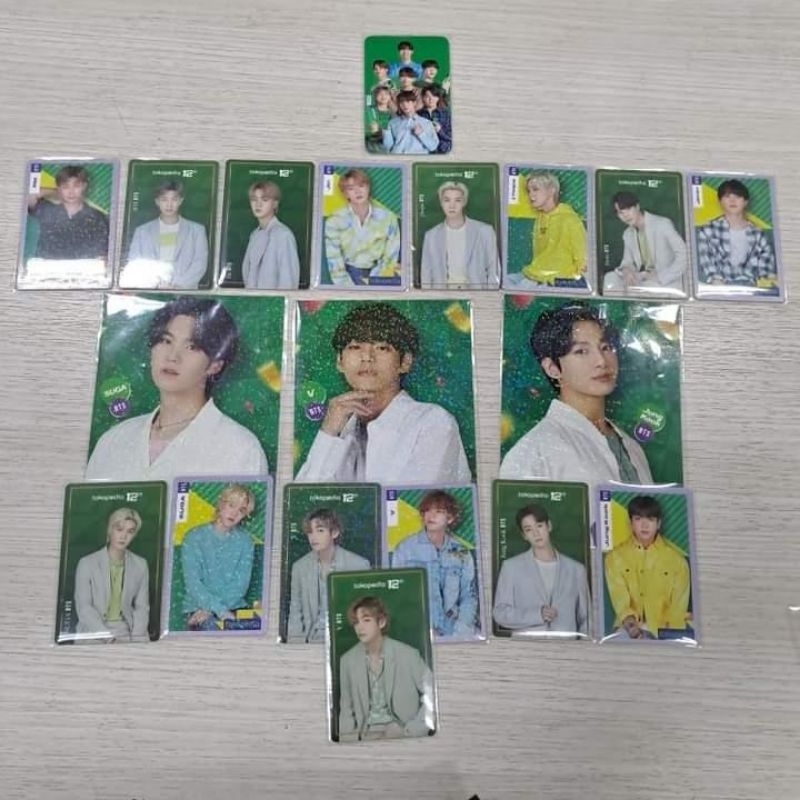 Official postcard photocard hologram toko hijau toko ijo bts rm jin suga jhope jimin v jungkook namj