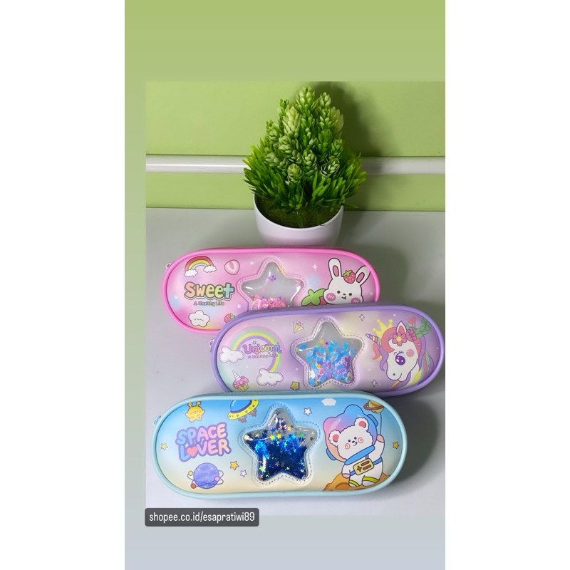 

Tempat pensil seleting Bintang Sequin Goyang