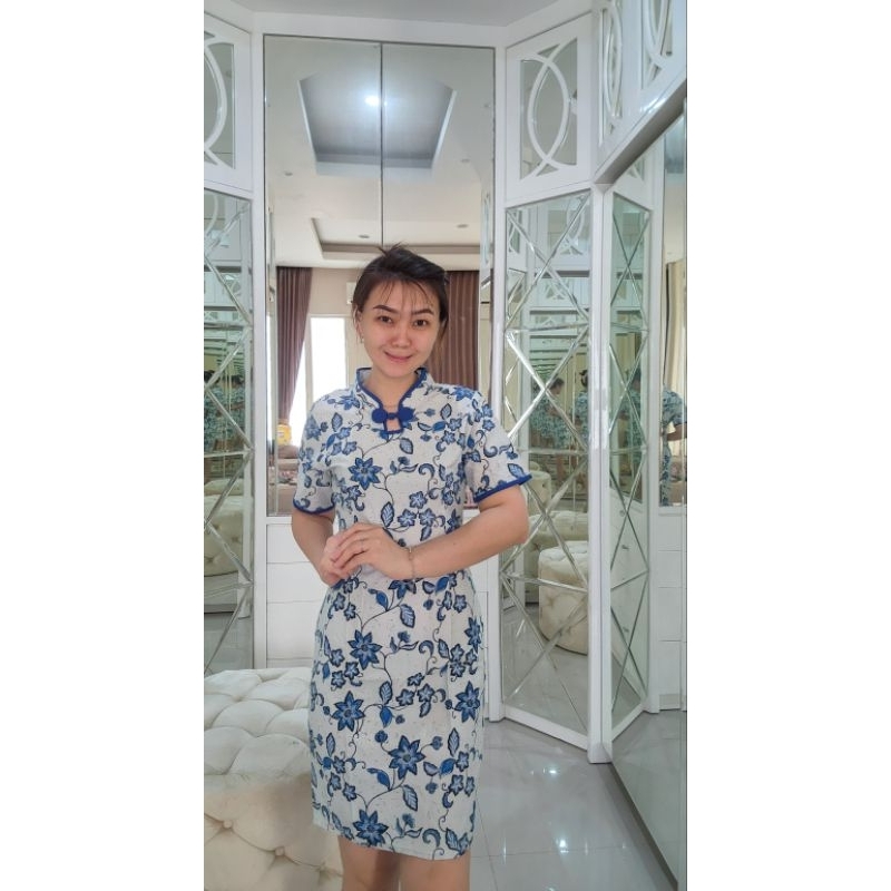 [BARU] DRESS CNY DRESS IMLEK DRESS BATIK CHEONGSAM BATIK