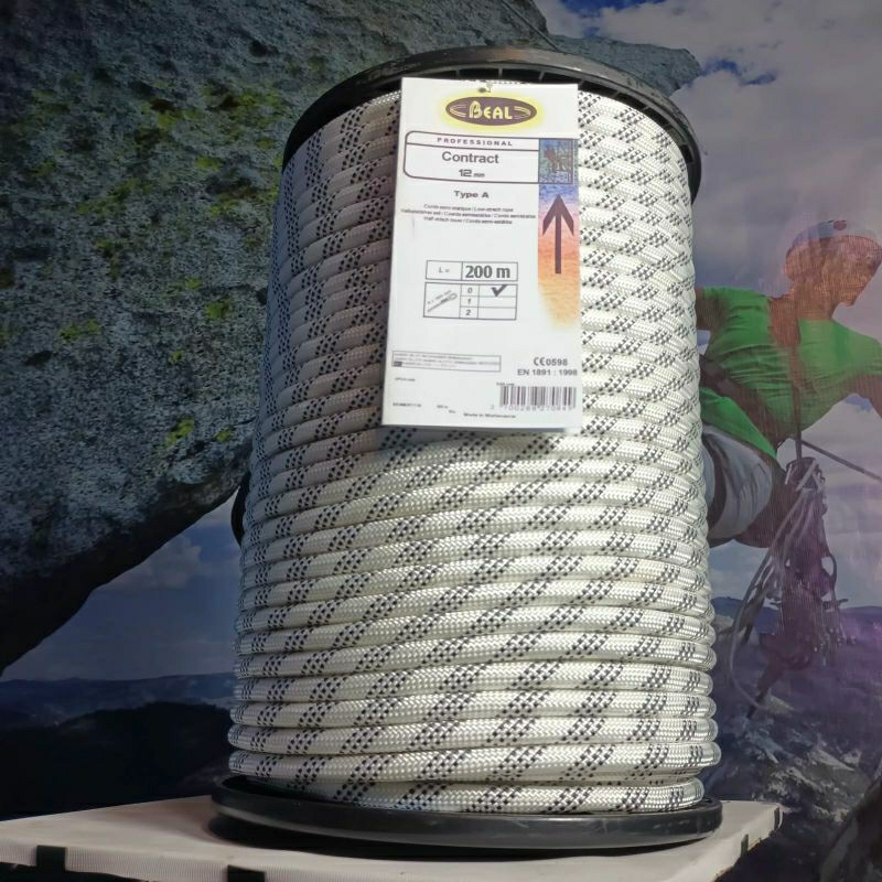 Tali Karmantel Statis Contract 12m × 200meter Tali Karmantel Climbing Meteran / Tali Panjat Tebing /