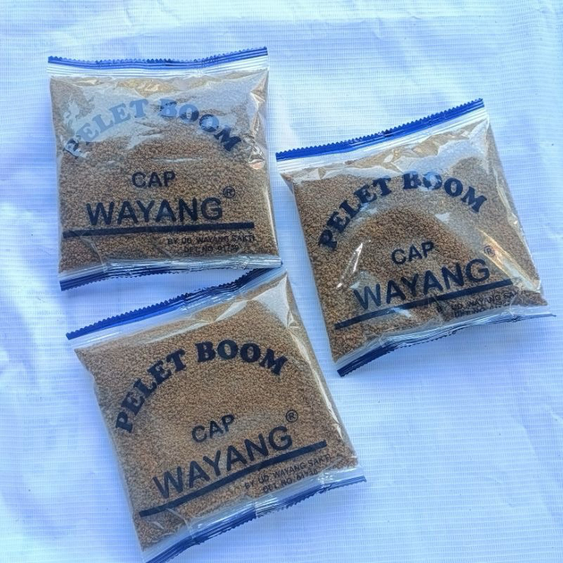 Pelet Boom Cap wayang - Bom kecil - Umpan pelet cap wayang - umpan pancing