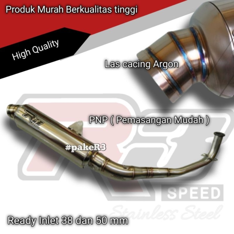 knalpot fulset matic Vario Nmax Aerox Pcx Lexy Scoopy Beat Mio Original R3 Speed