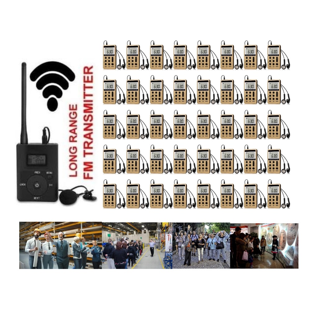 Wireless Tour Guide Audio Haji Umroh 40CH 1TX Lithium Emas Gold Series