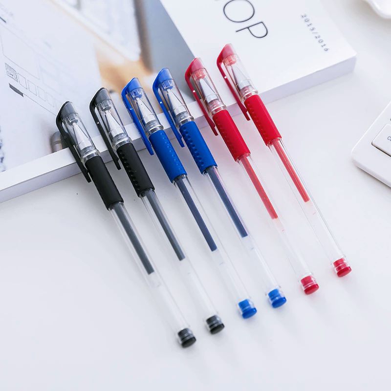 1 Buah Pena Gel 0.5mm International Standard PenSigning Pen Trasparent Pen Office Stationery