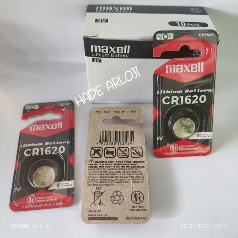 BATRE MAXELL CR1620 ORIGINAL