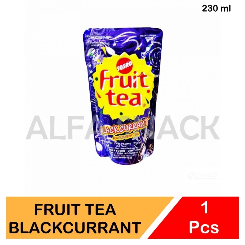 

Teh Sosro Fruit Tea Blackcurrant dan Apple Kemasan 230 ml