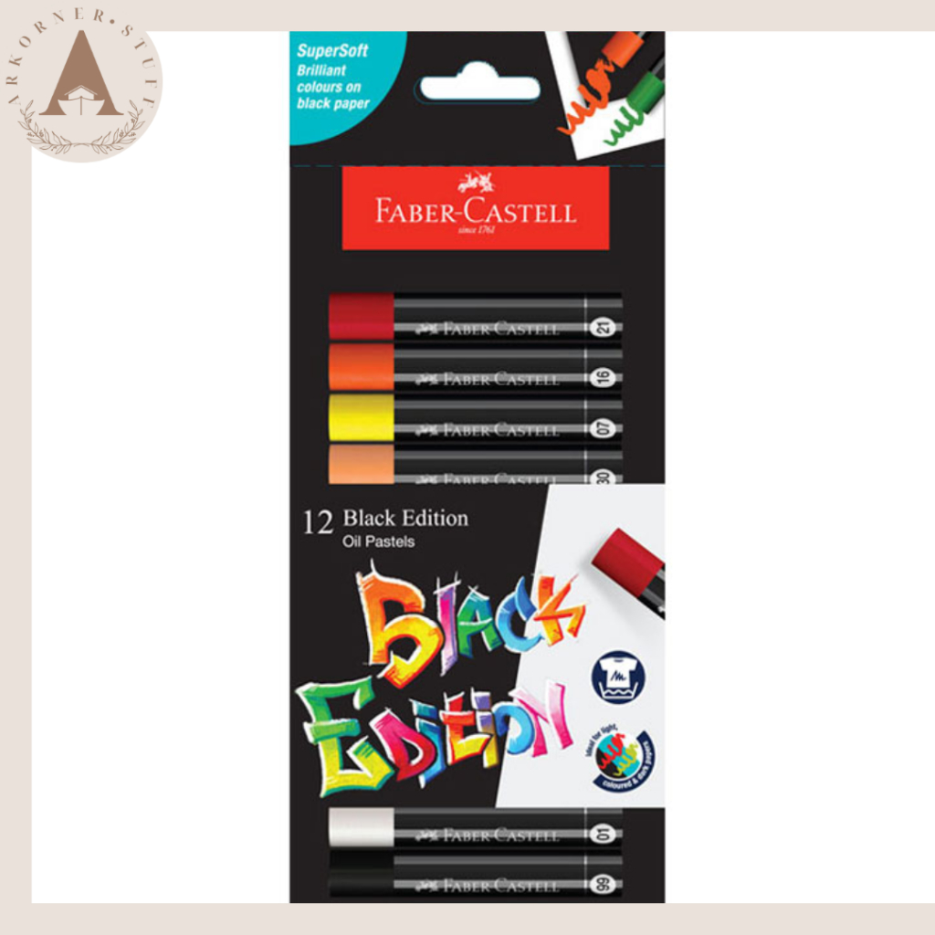 

[SET 12] Faber Castell Oil Pastel Black Edition Krayon Minyak 12 Warna