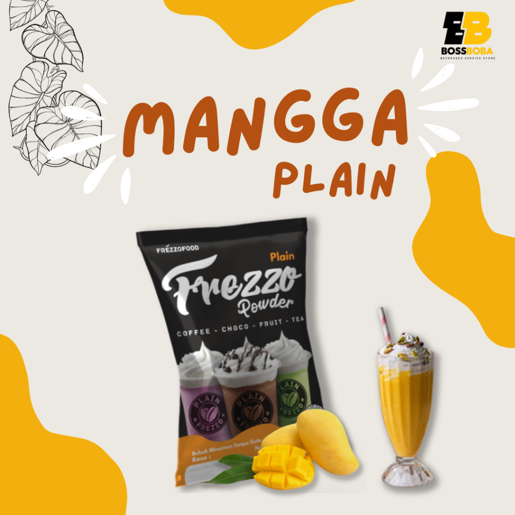 

Bubuk Minuman Rasa Mangga Plain Frezzo Powder Drink 1kg/Minuman Kekinian Murah/Bossboba