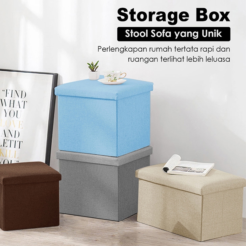 Storage Box Kursi / Tempat Penyimpanan Barang Serbaguna / Kursi Box Bangku Lipat / Storage Box Sofa 