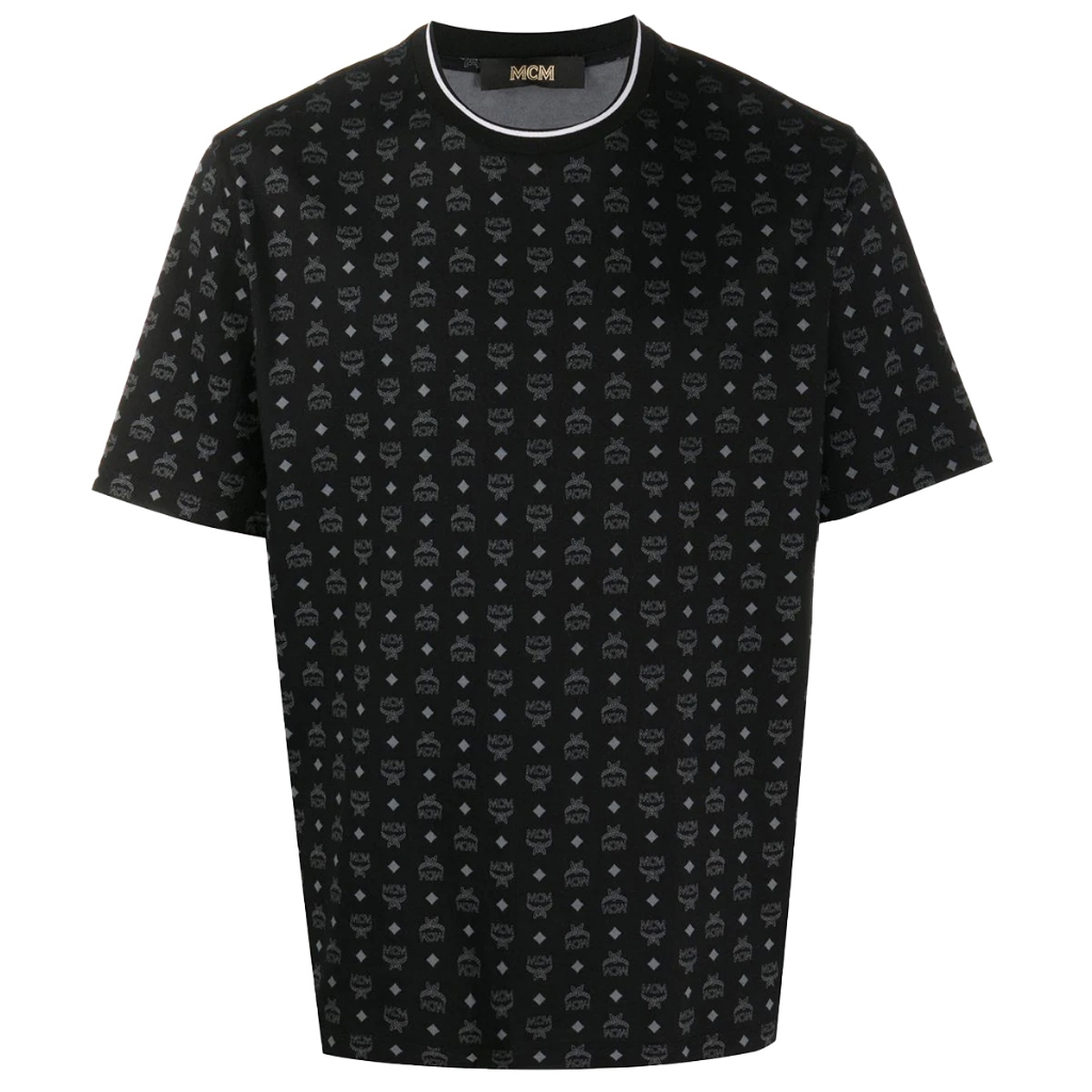 MCM Black Monogram Tee / Kaos Branded Original