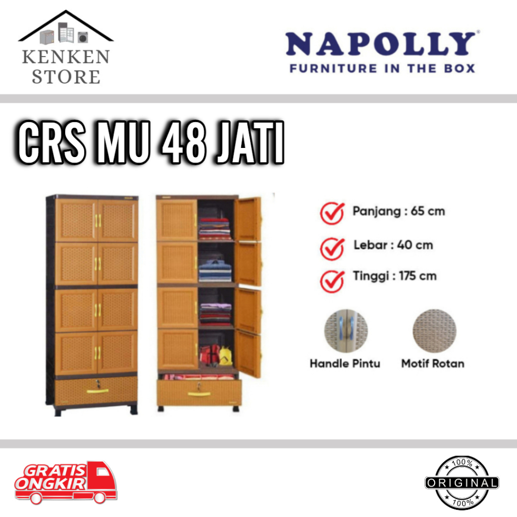 LEMARI PLASTIK NAPOLLY CRS MU 48 D