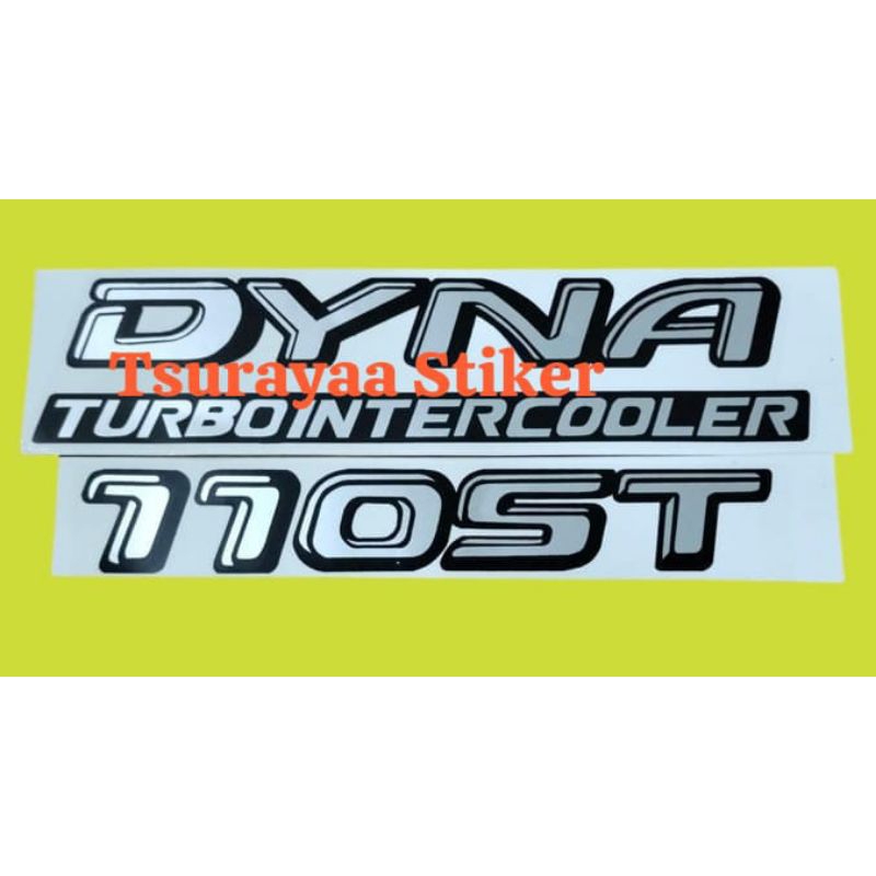 Stiker depan mobil Dyna Turbo Intercooler 110ST/ stiker mobil Dyna