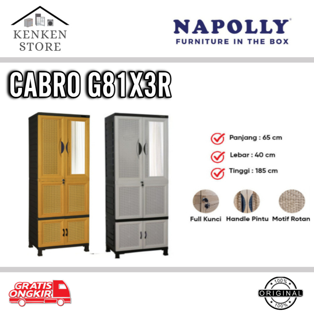 LEMARI PLASTIK NAPOLLY CABRO G81X3R