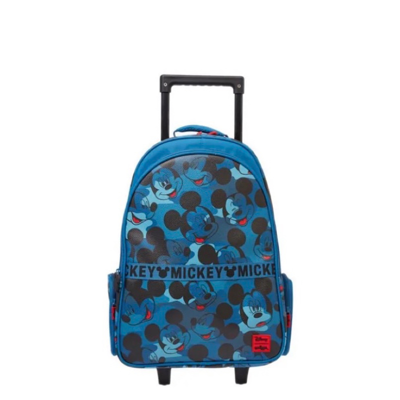 Original Store Smiggle Mickey Mouse Trolley Backpack Light Up Wheel
