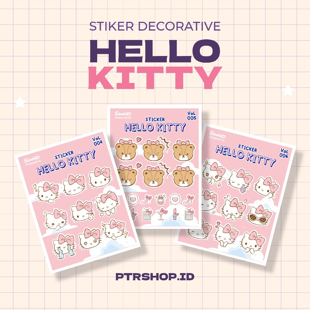 

STICKER DECO CUTE SERIES - HELLO KITTY / STICKER DECORATIVE AESTHETIC