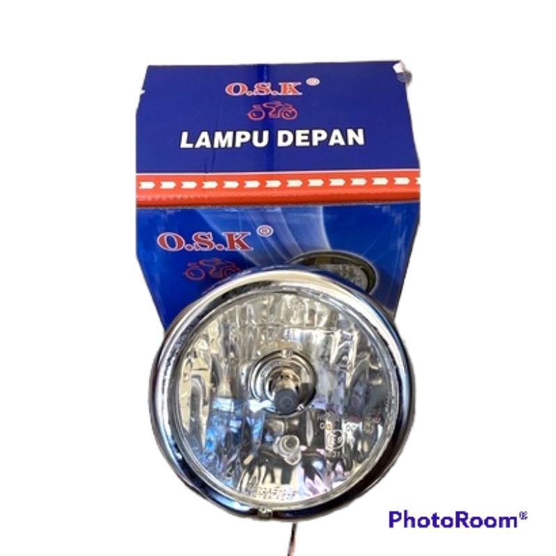Reflektor Lampu Depan Motor CB Headlamp lampu jute pesek clasic classic klasik hitam