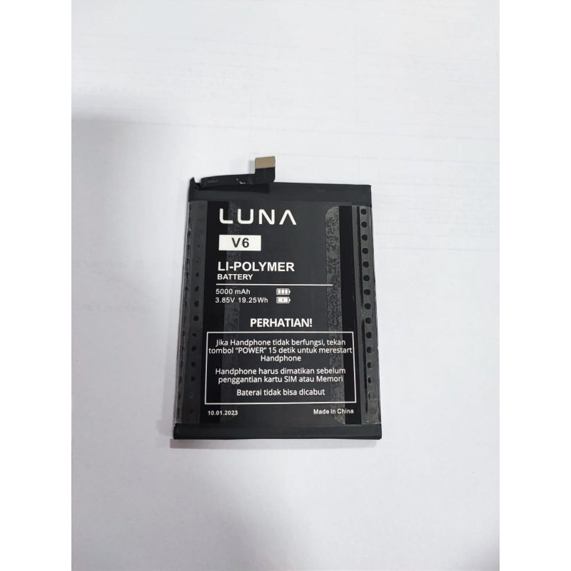 BATTERY V6 / V6 ( 3GB ) LUNA ORIGINAL 100%