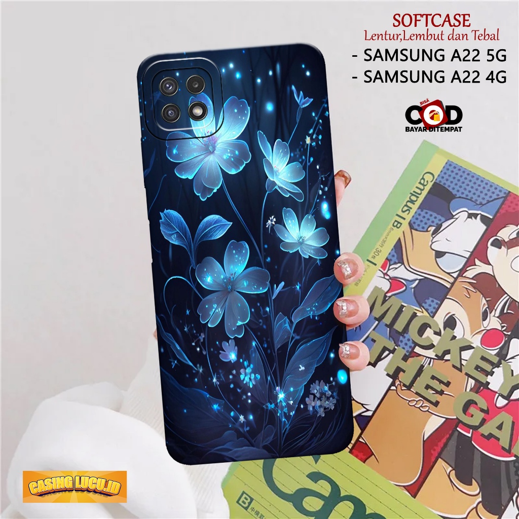 Case SAMSUNG A22 5G / A22 4G - Fashion Case BUNGA - Casing SAMSUNG A22 5G / A22 4G - Silikon SAMSUNG