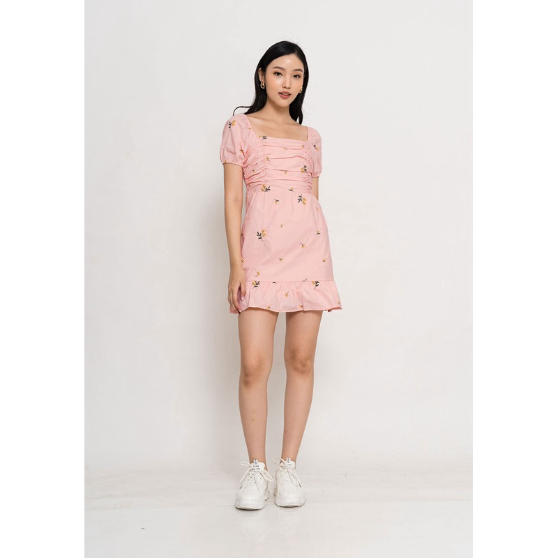 [Like New] Dress Chocochips Boutique Inola Dress warna babypink